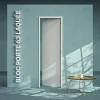 Coulicool Bloc-Porte Blanc Laqué Plane H. 204 x l. 63 cm - Poussant Droit- Bloc Porte