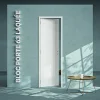 Coulicool Bloc Porte<Bloc-Porte Blanc Laqué Plane H. 204 x l. 63 cm - Poussant Gauche