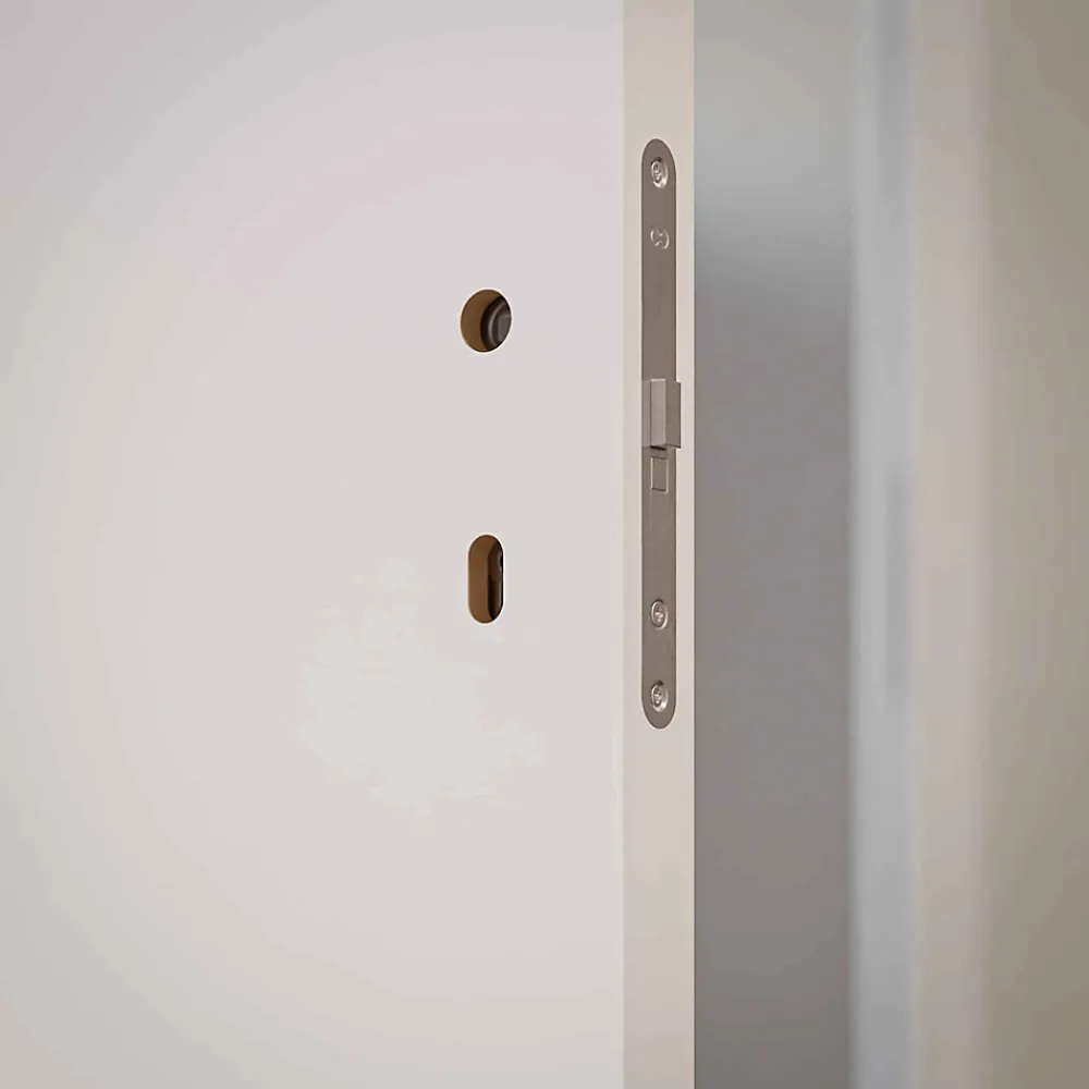 Coulicool Bloc Porte<Bloc-Porte Blanc Laqué Plane H. 204 x l. 63 cm - Poussant Gauche