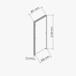 Coulicool Bloc-Porte Blanc Laqué Plane H. 204 x l. 83 cm - Poussant Gauche- Bloc Porte