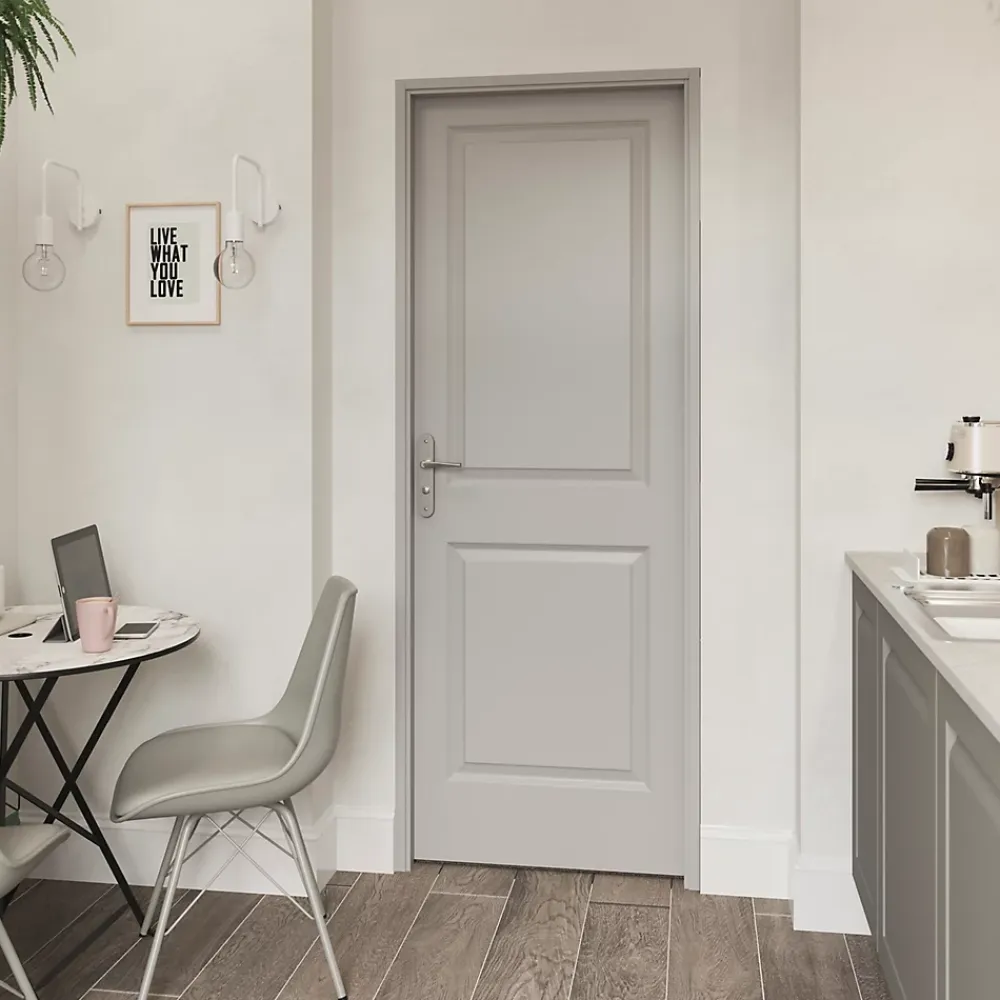 Bloc Porte<Bloc-porte Camargue blanc lisse H.204 x l.83 cm, poussant gauche