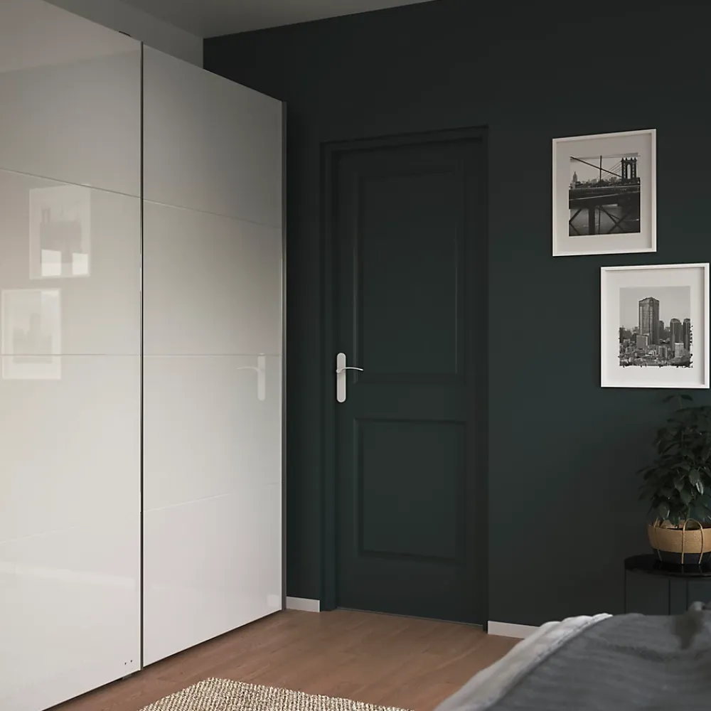 Bloc Porte<Bloc-porte Camargue blanc lisse H.204 x l.83 cm, poussant gauche