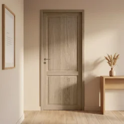 Bloc-porte Camargue effet chêne naturel H.204 x l.73 cm, poussant droit- Bloc Porte