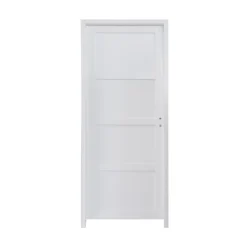 Bloc-porte Connemara 4 panneaux blanc H.204 x l.73 cm, poussant gauche- Bloc Porte