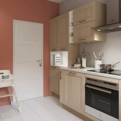 Bloc-porte Connemara 4 panneaux blanc H.204 x l.73 cm, poussant gauche- Bloc Porte