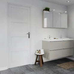 Bloc-porte Connemara 4 panneaux blanc H.204 x l.73 cm, poussant gauche- Bloc Porte