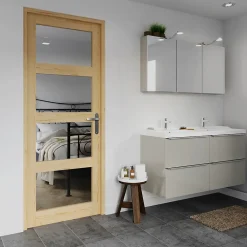 Bloc Porte<Bloc-porte Connemara pin vitré H.204 x l.73 cm, poussant droit