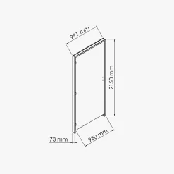 Coulicool Bloc Porte<Bloc-Porte Costa Rica H. 204 x l. 93 cm - Poussant Gauche