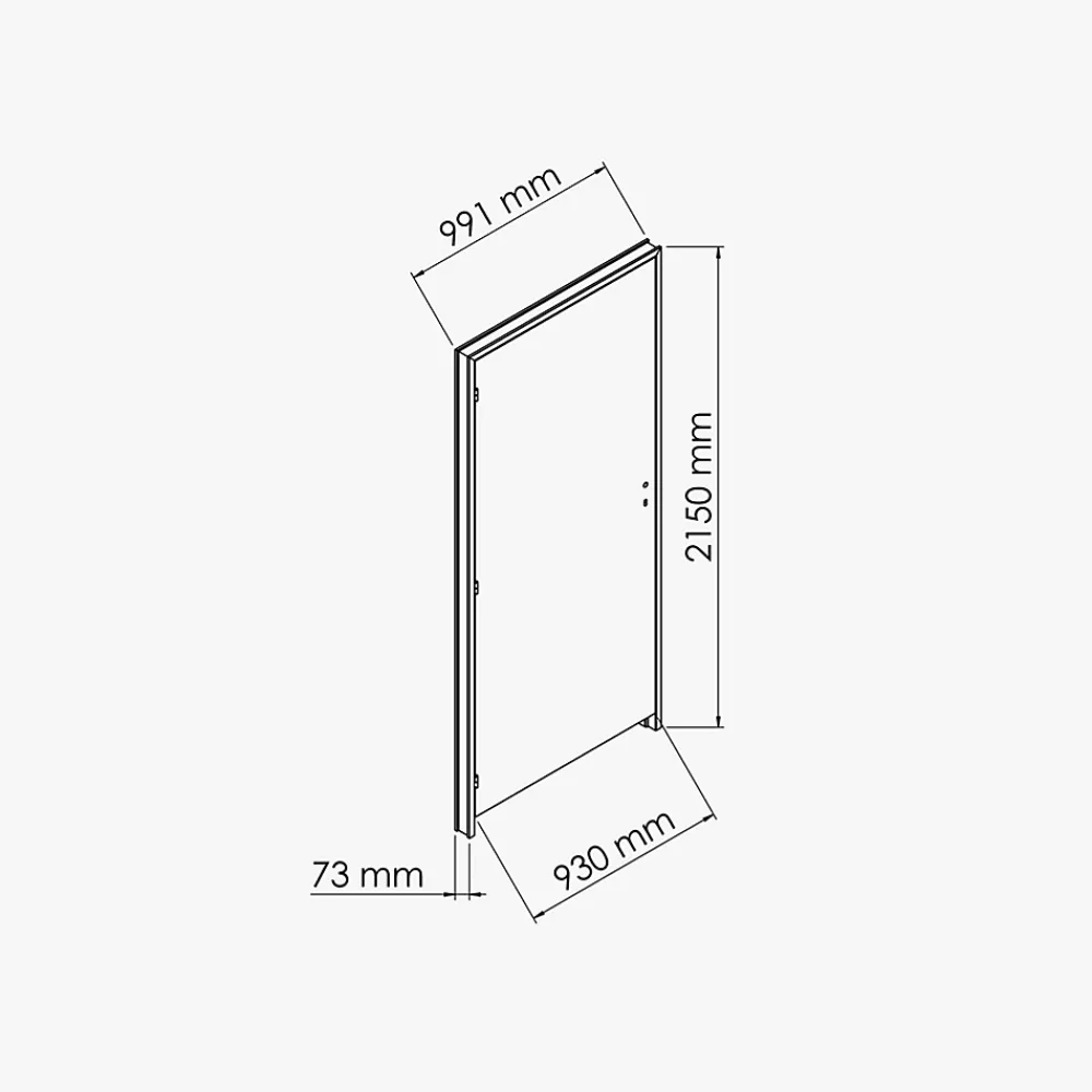 Coulicool Bloc Porte<Bloc-Porte Costa Rica H. 204 x l. 93 cm - Poussant Gauche