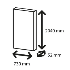 Bloc-porte Exmoor blanc H.204 x l.73 cm, poussant droit- Bloc Porte