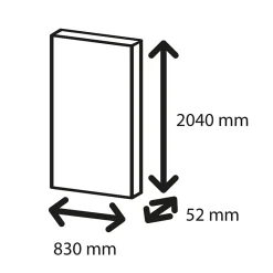Bloc-porte Exmoor chêne H.204 x l.73 cm, poussant gauche- Bloc Porte