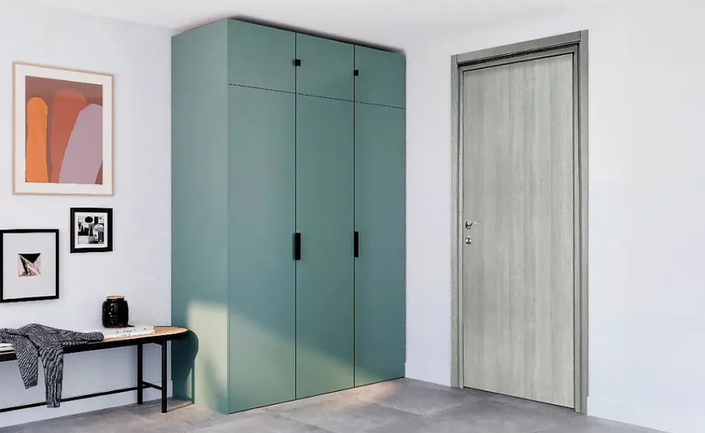 Bloc-porte Exmoor gris H.204 x l.73 cm, poussant droit- Bloc Porte