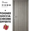 Porta la casa Bloc Porte<Bloc-porte fin de chantier Gris, H.204 l.83cm, réversible + poignée goccia chrome offerte