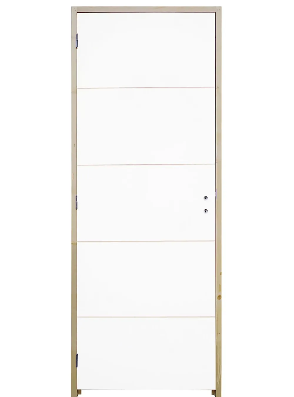 Bloc Porte<Bloc-porte Gravé prépeint H.204 x l.73 cm, poussant droit