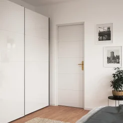 Bloc Porte<Bloc-porte Gravé prépeint H.204 x l.83 cm, poussant gauche