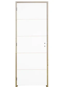 Bloc Porte<Bloc-porte Gravé prépeint H.204 x l.83 cm, poussant gauche