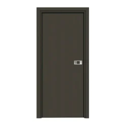 Reivilo Bloc Porte<Bloc-porte Miro avec poignée Exclusive grise, H.204 x l.63 cm, aspect cuir basalte