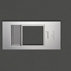 Reivilo Bloc Porte<Bloc-porte Miro avec poignée Exclusive grise, H.204 x l.63 cm, aspect cuir basalte