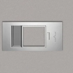 Reivilo Bloc-porte Miro avec poignée Exclusive grise, H.204 x l.63 cm, aspect cuir argile- Bloc Porte