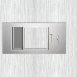 Reivilo Bloc-porte Miro avec poignée Exclusive grise, H.204 x l.73 cm, aspect chêne blanc- Bloc Porte