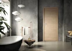 Bloc Porte<Bloc-porte Niméa chêne clair, H.204 x l.83 cm, poussant réversible