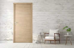 Bloc-porte Niméa chêne clair, H.204 x l.73 cm, poussant réversible- Bloc Porte