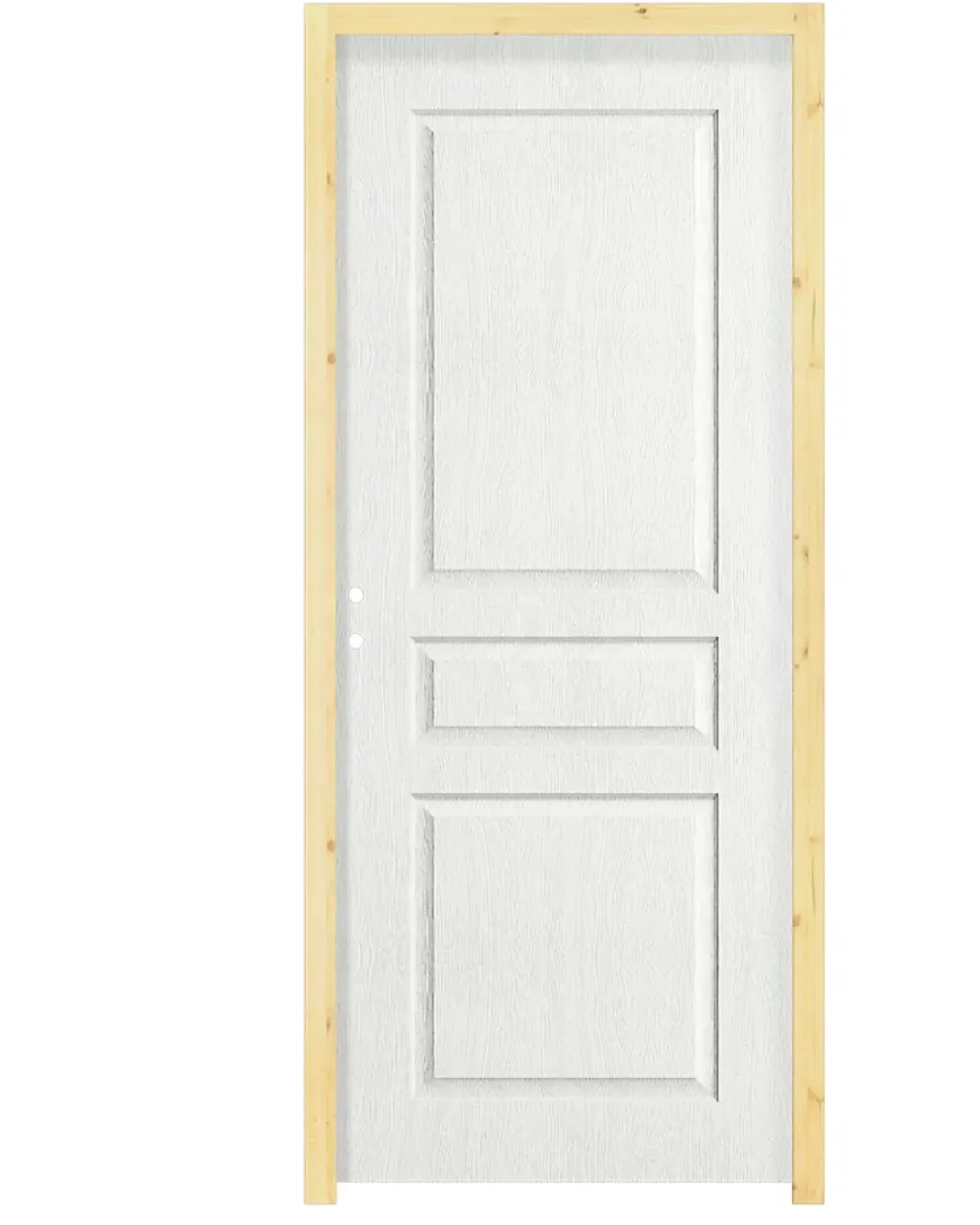 Bloc-porte Ordesa postformé 3 panneaux blanc H.218 x l.83 cm, poussant gauche- Bloc Porte