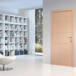 Reivilo Bloc-porte pose fin de chantier Premium Seymour, H.204 x l.93 cm, aspect chêne clair, réversible- Bloc Porte