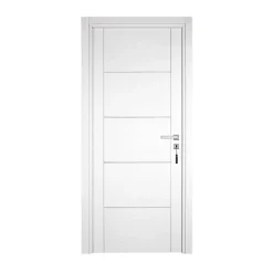 Reivilo Bloc-porte pose fin de chantier Premium Casoar, H.204 x l.83 cm, aspect chêne blanc, réversible- Bloc Porte