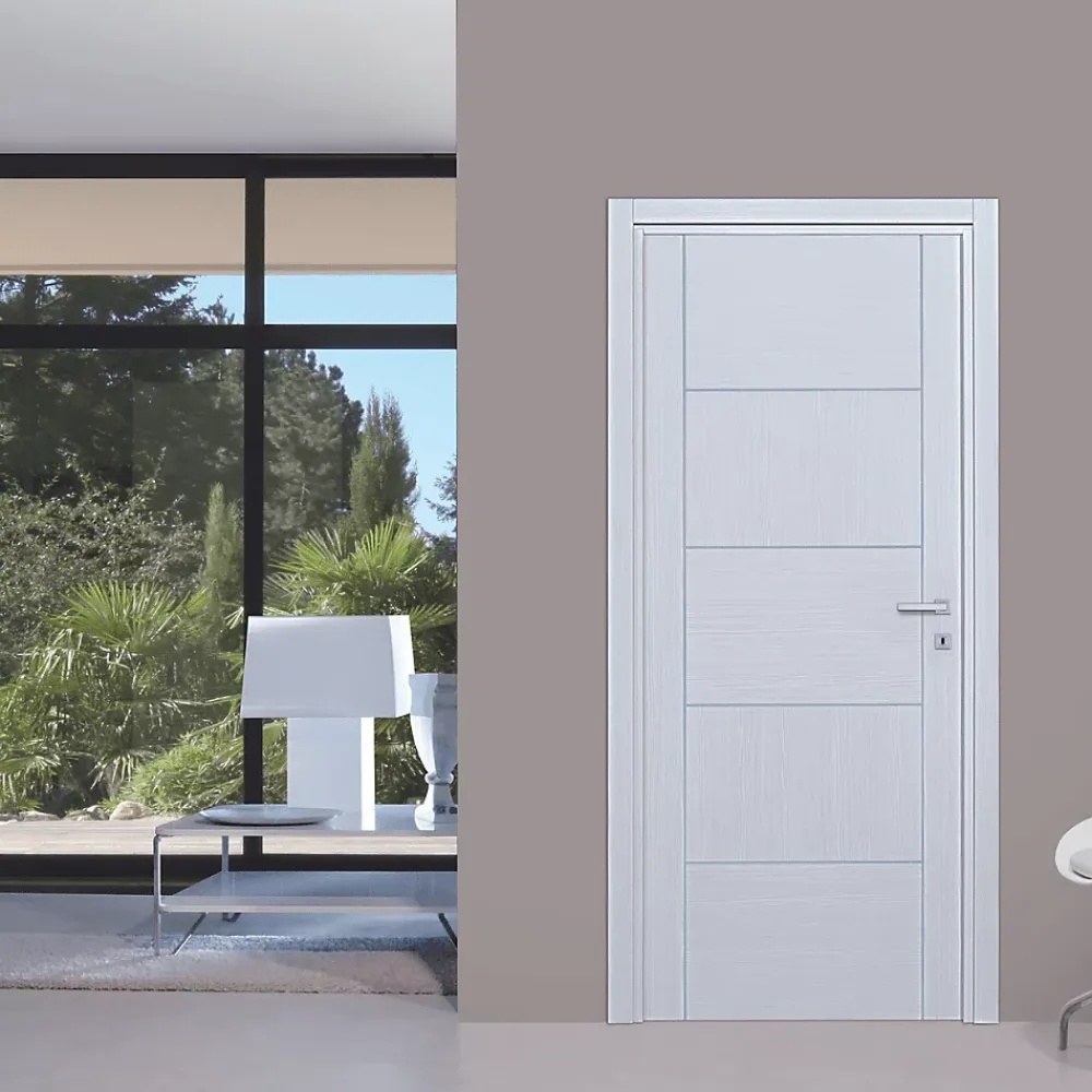 Reivilo Bloc-porte pose fin de chantier Premium Casoar, H.204 x l.83 cm, aspect chêne blanc, réversible- Bloc Porte