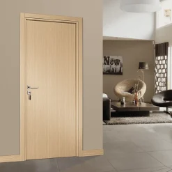 Reivilo Bloc-porte pose fin de chantier Premium Miro, H.204 x l.63 cm, aspect chêne clair, réversible- Bloc Porte