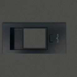 Reivilo Bloc-porte pose fin de chantier Premium Miro avec poignée Exclusive noire, H.204 x l.63 cm, aspect cuir basalte, réversible- Bloc Porte