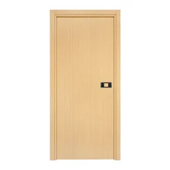Reivilo Bloc Porte<Bloc-porte pose fin de chantier Premium Miro avec poignée Exclusive noire, H.204 x l.63 cm, aspect chêne clair, réversible