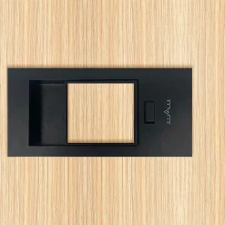 Reivilo Bloc Porte<Bloc-porte pose fin de chantier Premium Miro avec poignée Exclusive noire, H.204 x l.63 cm, aspect chêne clair, réversible