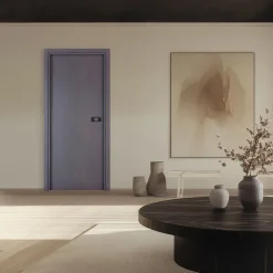 Reivilo Bloc Porte<Bloc-porte pose fin de chantier Premium Miro avec poignée Exclusive noire, H.204 x l.93 cm, aspect chêne cendré, réversible
