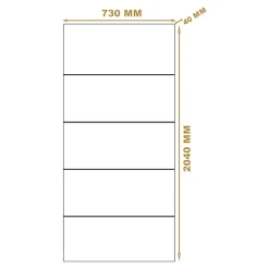 Bloc Porte<Bloc-porte Slot blanc H.204 x l.73 cm, poussant droit