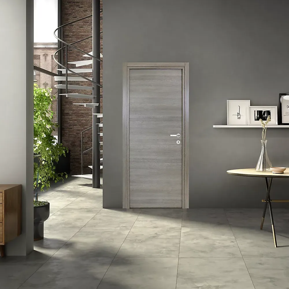 Bloc Porte<Bloc-porte Summa gris clair H.204 x l.73 cm, poussant gauche