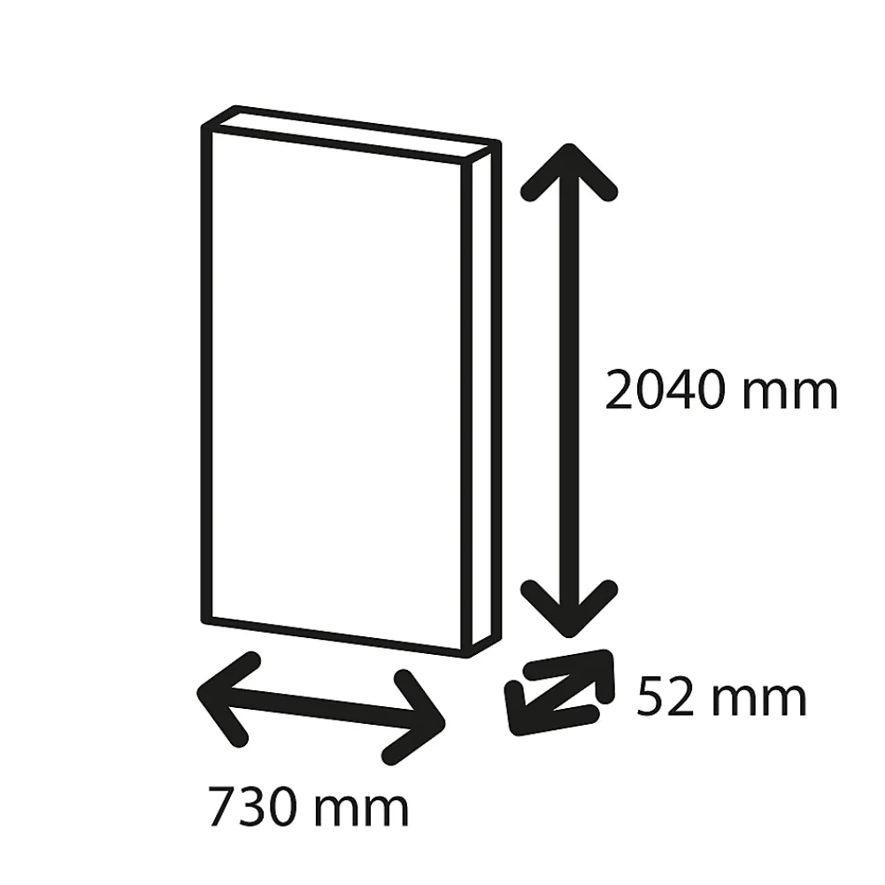 Bloc-porte Triaconta gris H.204 x l.73 cm, poussant gauche- Bloc Porte