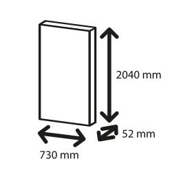 Bloc-porte Triaconta gris H.204 x l.73 cm, poussant droit- Bloc Porte