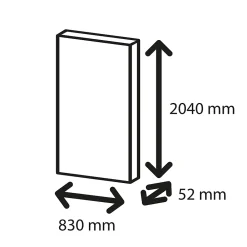 Bloc-porte Triaconta gris H.204 x l.83 cm, poussant gauche- Bloc Porte