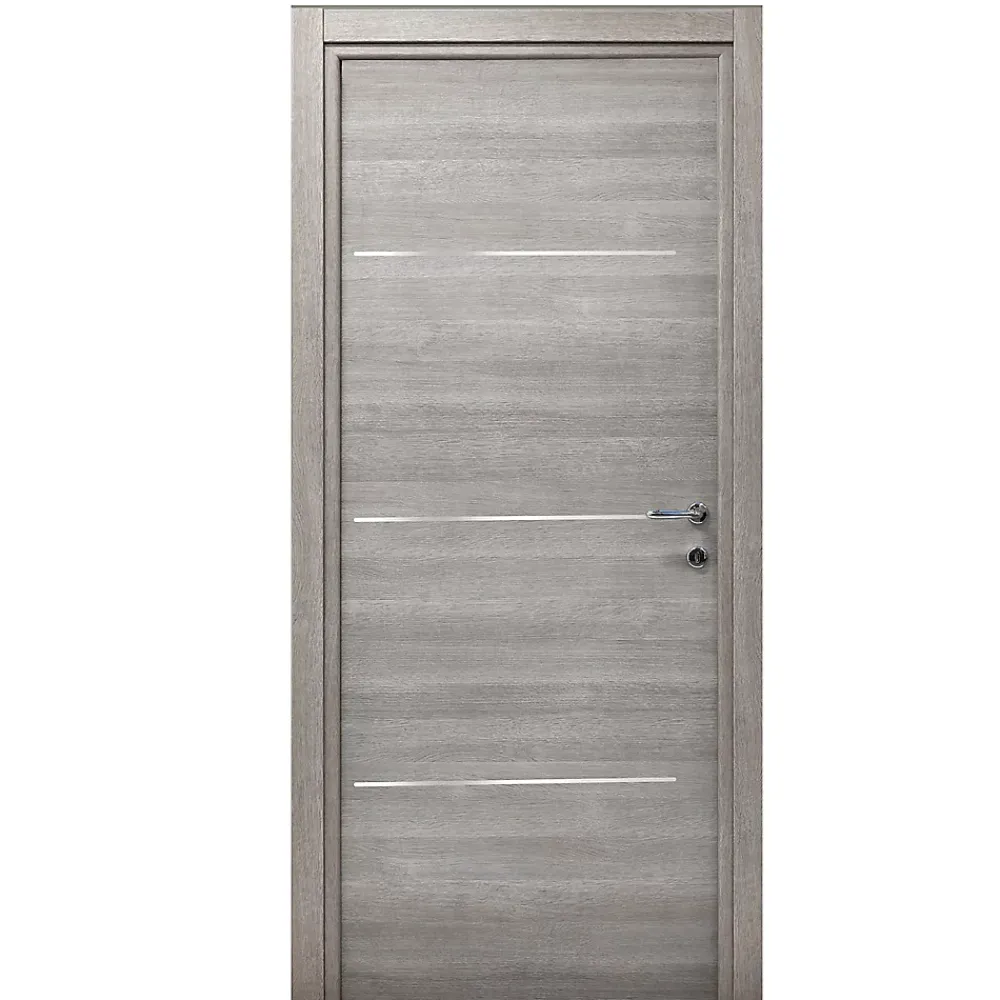 Bloc-porte Triaconta gris clair H.204 x l.83 cm, poussant gauche- Bloc Porte