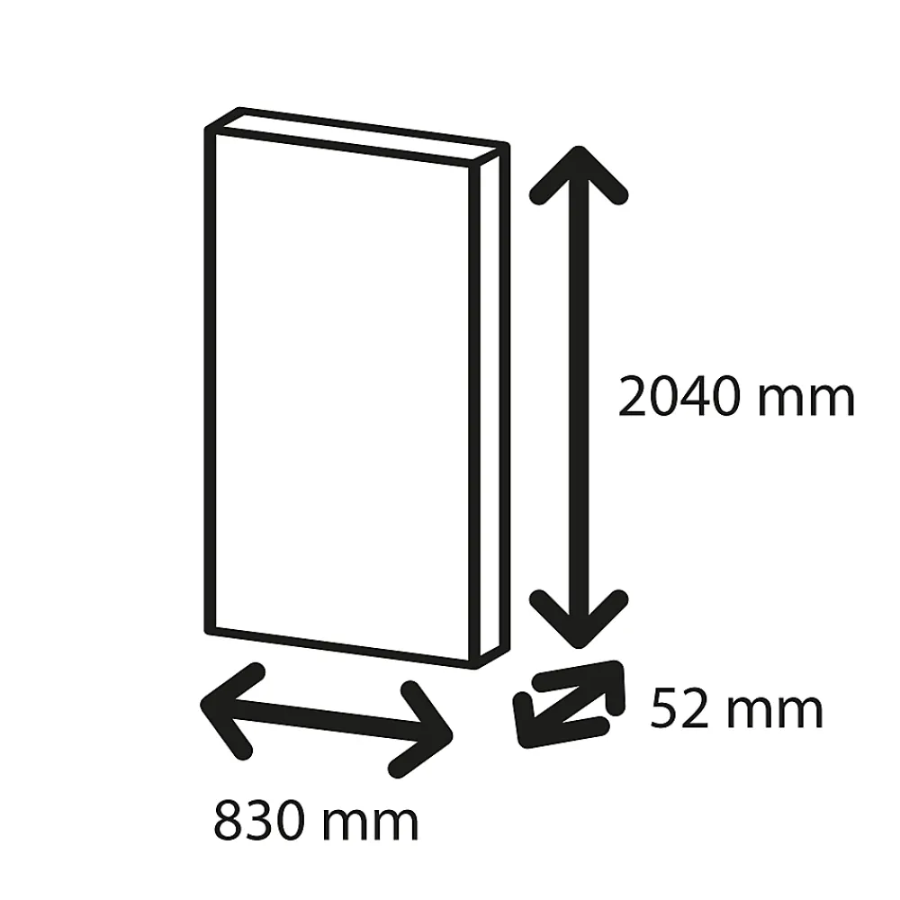 Bloc-porte Triaconta gris clair H.204 x l.83 cm, poussant gauche- Bloc Porte