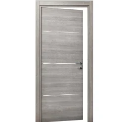 Bloc-porte Triaconta gris clair H.204 x l.83 cm, poussant gauche- Bloc Porte