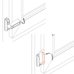 Abus Bloque fenêtre à clé 2410 blanc- Accesoire Pour Volet