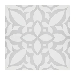 Pegane Mosaïque Pour Pièce À Vivre|Mosaïque Pour Wc<Boite de 24 Carreaux de ciment véritable 0,96m2 /Carreaux de ciment artisanaux pour sol et mur coloris gris - l.20 x L.20 cm