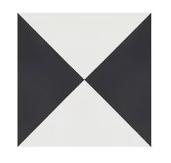 Pegane Mosaïque Pour Pièce À Vivre|Mosaïque Pour Wc<Boite de 24 Carreaux de ciment véritable 0,96m2 / Carreaux de ciment artisanaux coloris noir/blanc pour sol et mur - l.20 x L.20cm