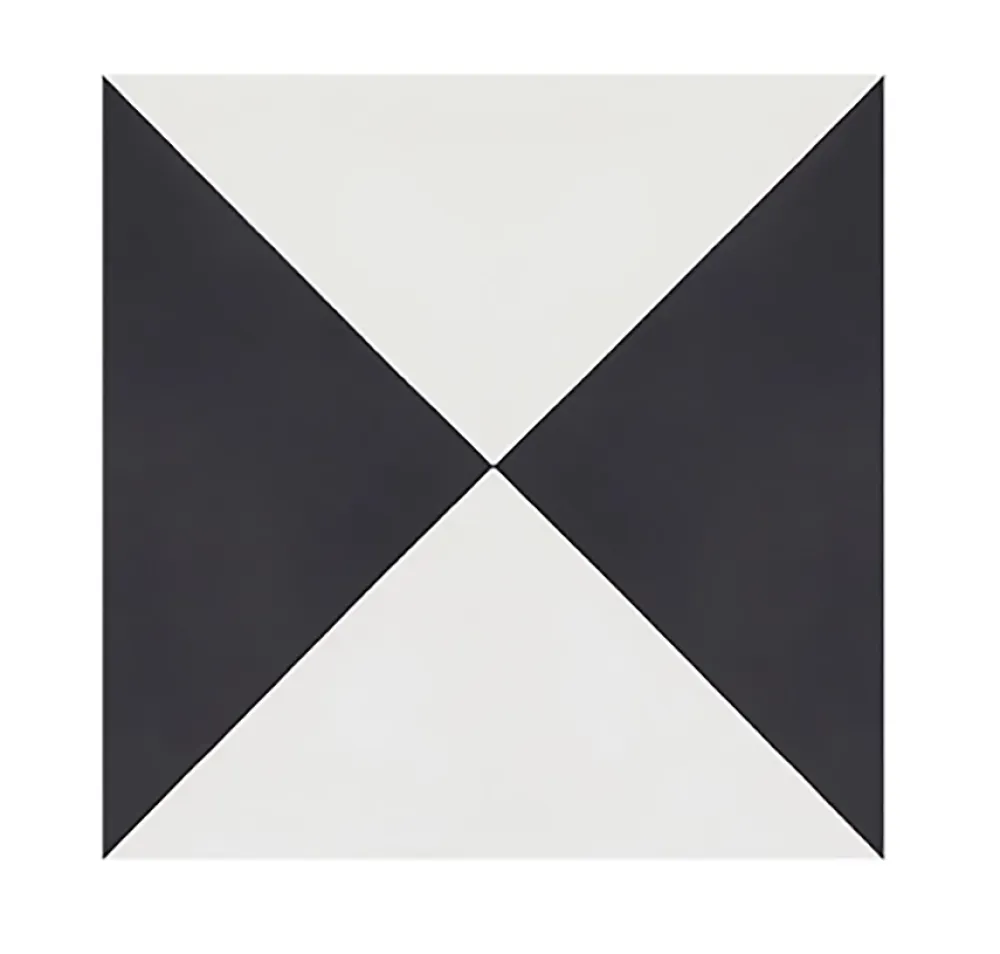 Pegane Mosaïque Pour Pièce À Vivre|Mosaïque Pour Wc<Boite de 24 Carreaux de ciment véritable 0,96m2 / Carreaux de ciment artisanaux coloris noir/blanc pour sol et mur - l.20 x L.20cm