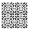 Pegane Boite de 24 Carreaux de ciment véritable 0,96m2 / Carreaux de ciment artisanaux pour sol et mur coloris noir/blanc- Mosaïque Pour Pièce À Vivre