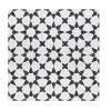 Pegane Boite de 24 Carreaux de ciment véritable 0,96m2 / Carreaux de ciment artisanaux pour sol et mur coloris noir / blanc- Mosaïque Pour Pièce À Vivre|Mosaïque Pour Wc