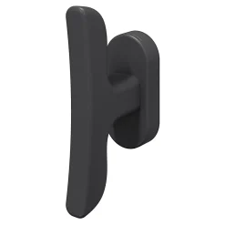 GoodHome Poignée De Fenêtre<Boitier crémone pour fenêtre Irvil aluminium noir RAL7021